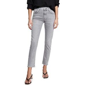 Agolde Mirror Gray Toni Mid Rise Straight Jeans 23